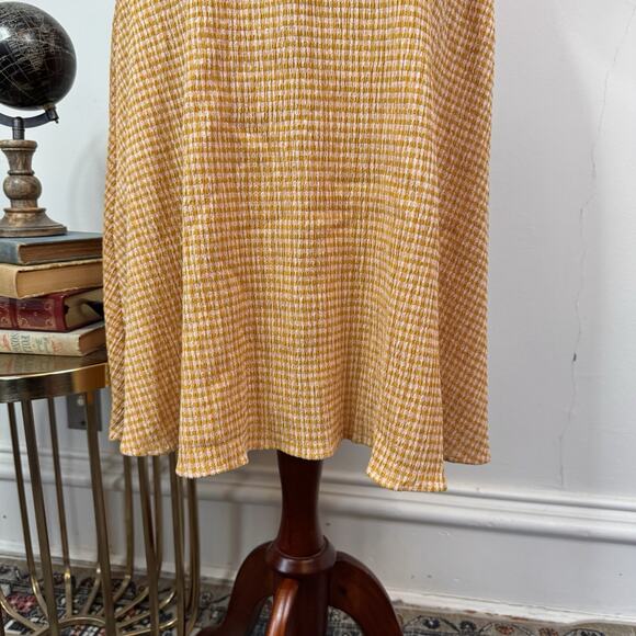 NWT Rhode Ginny Tie Front Gingham Midi Dress US 8 Retro Smocked Flattering - Picture 6 of 15